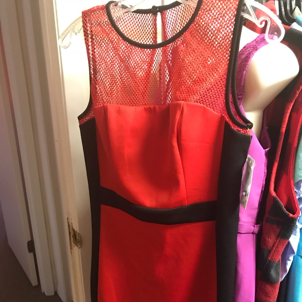 Red casual dress